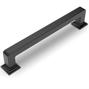 Amerdeco black matte 5 inch drawer pull 10 pack, open box new